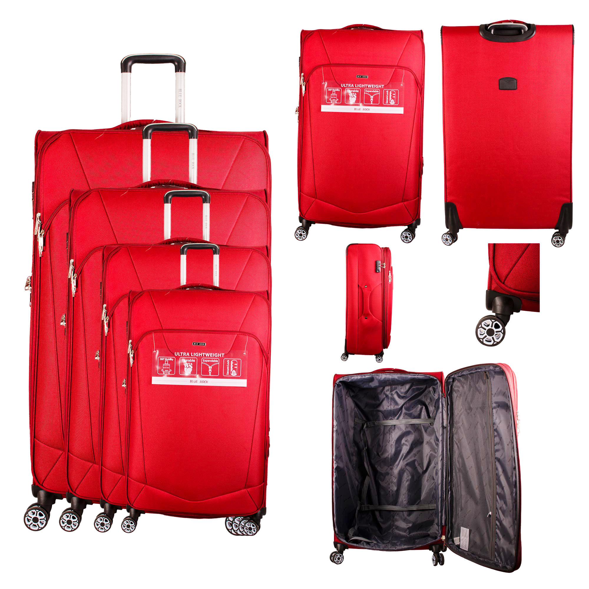 (image for) T-SC-02 MAROON SET OF 4 TRAVEL TROLLEY SUITCASES